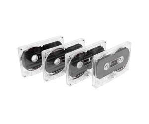 4 Pièces Cassette Audio Vierge 60, Format Standard en Plastique | Style Rétro Classique, pour Messages Vocaux et Discours, Usage Fête ou Cours, Format Portable