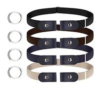 4 Pièces Ceinture Femme Sans Boucle Élastique Invisible Ceintures Extensible Confort Unisexe Ceinturon Réglable Dégagement Rapide Ceinture pour Femme Homme Jean Pantalon Robe Jupes