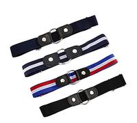 4 Pièces Ceinture Unisexe Réglable Dégagement Rapide - Ceinture sans Boucle Élastique Invisible pour Homme et Femme - Adaptable aux Jeans, Pantalons et Robes