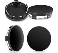 4 Pièces Centre de Jante Capuchons pour Audi A1 A3 A4 A5 A6 A7 A8, Universel 60mm 68mm Cache Moyeux Centre de Roue Accessoires Auto,A Black-68mm