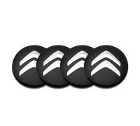 4 Pièces Centre de Roue Décoratifs pour Citroen C1 C2 C3 C4 C5 X C6 Picasso Aircross ami Xsara Cactus, Autocollants de Cache Moyeu Roue Voiture Stickers Enjoliveurs Faciles à Installer et Durables