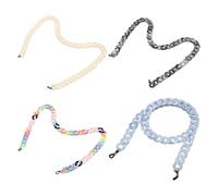 4 Pièces Chaîne De Lunettes Acryliques, Accessoires De Verres, Chaînes Anti-Pertes, Chaîne De Lunettes Polyvalentes Simples.