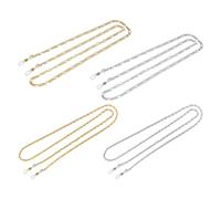 4 Pièces Chaîne De Verres Pour Femmes, Chaîne De Verres En Métal, Élée Chaîne De Lunettes Minimalistes, Accessoires De Verres, Décorations De Verres.