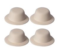 4 Pièces Chapeau Décoratif en Tissu EVA Petit Beige | Accessoire DIY Polyvalent, Collage ou Couture Faciles, pour Boîtes Présents, Déco Bonhomme Neige et Cosplay