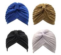 4 pièces Chapeaux Turban Turban pour Femme Doux Couvre-Chef endormi pour Les Femmes