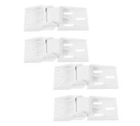4 Pièces Charnière de Congélateur Pliable Blanc en Plastique | Plaque de Porte et Mécanisme à Came, Support Stable, pour Réparation D’appareil, Usage Camping