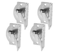 4 Pièces Charnière de Support Vintage en Fer, Arrêt Précis | Montage Caché, Canal Discret, Angle Stable, pour Restauration, Bois et Coffrets, Finition Argentée