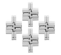 4 Pièces Charnière Dissimulée 43mm en Alliage de Zinc, Noire, 180° | Style Rétro Discret, pour Petites Portes de Meuble et Coffrets, Montage Caché, Finition Argenté