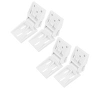 4 Pièces Charnière Pliable Coffre en Plastique Blanc, Kit | Mécanisme à Came et Plaque de Porte, Pièce de Rechange pour Réparation D’appareil, Usage Camping