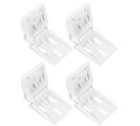 4 Pièces Charnière Pliable Kit, Coffre en Plastique Blanc | Roulement de Porte, Plaque et Came Intégrés, pour Couvercle et Portes de Coffre, Réparation Commerciale
