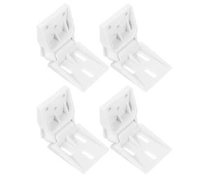 4 Pièces Charnière Pliable Kit, Coffre en Plastique Blanc | Roulement de Porte, Plaque et Came Intégrés, pour Couvercle et Portes de Coffre, Réparation Commerciale