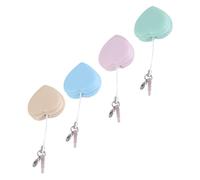 4 Pièces Chiffon Nettoyant Écran Mobile Cœur en Silicone | Décor à Suspendre, Nettoyage de Téléphone et Lentille, Format Léger, Usage Quotidien sur Lunettes et Couleur Aléatoire