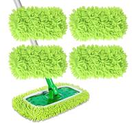 4 Pièces Chiffons de Serpillière Microfibre pour Swiffer Sweeper, Serpillière Recharge Balai Vapeur, Lingettes Humides Housse Tamp