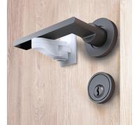 4 Pieces Child Proof Door Lever Lock (Basic Type),Baby Safe Door Lever Lock,No Tools (White)