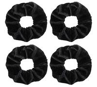 4 Pièces Chouchous en Velours Noir Bandes Élastiques en Velours Chouchous à Cheveux Cravates Chouchou Bobble Doux Bandes de Cheveux Porte-Queue de Cheval Accessoires pour Cheveux