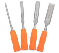 4 Pièces Ciseau à Bois pour Débutants, Kit de Sculpture 24mm, 6 MM | Acier et Plastique, Poignées Ergonomiques, Bords Polis, pour Panneaux, Bricolage Maison, Pratique