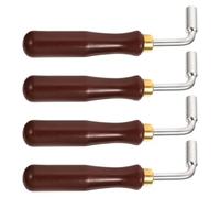 4 Pièces accordage pour Dulcimer Modèle 401 402 | Outil Réglage Cordes, Poignée Ergonomique en Caoutchouc, Usage Musical et Enseignement, Couleur Café