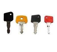 4 pièces Clés de contact de rechange pour chariot élévateur Jungheinrich Ant BT compatible avec chariot élévateur Komatsu Linde Stapler Ant Still chariot élévateur 801 530 701 702