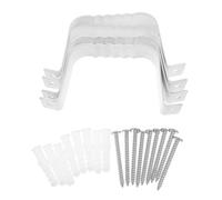 4 Pièces Clip Carré, Support Extérieur en Alliage D'aluminium | Fixation Murale pour Drainage, Finition Blanche Élégante, pour Murs en Pierre et Bordures