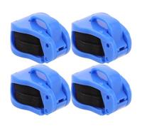 4 pièces Clip de Canne à Pêche Portable Détachable ABS Bleu pour | Supports de Pêche au Sol, Accès Rapide, Protection des Sections, Style Moderne pour Lac et Quai