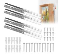 4 Pièces Clip de Fixation Murale en Z Support Mural Fixation Miroir 30cm Fixation Tableau avec Vis Fixation Miroir Lourd Emboîtement Accroche Miroir pour Suspendre des Cadres Résistants