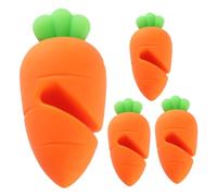 4 Pièces Clip Lève-couvercle de Casserole en Silicone Orange | Casseroles et Sauteuses, Rangement Facile, Cuisson Homogène, Usage en Restaurant, Préparation de Repas