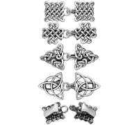 4 Pièces Clips à Cardigan Rétro Pinces à Pull de Tourbillon Vintages Clips à Chandail Antiques Fermoir à Pull Celtique Clip à Châle Robe Chemise pour Femmes Filles (Argent Antique,Style mignon)