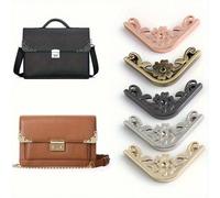 4 pièces Clips de bord de sac, de sac bandoulière, d'album, de couverture de journal intime en forme de fleur de Sakura métallique ajourée. Protecteur de bord pour la réalisation de portefeuilles DIY 