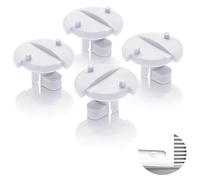 4 Pièces Clips de Ventilation pour Réfrigérateur Dometic, Vis de Verrouillage pour Dometic L100 L200, Clip de Fermeture d'Aération Vis Tendeur pour Grille d'Aération L et Couvercles d'Hiver, Blanc