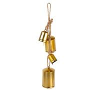 4 Pièces Cloches de Vache Rustiques Géantes, Faites à la Main Rustiques Porte-Bonheur Cloches Suspendues de Noël Cloches de Vache sur Corde pour la Décoration de la Maison et du Jardin