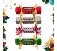 4 Pièces Coffrets Cadeaux D'argent De Noël, Pochette À Argent En Forme De Bonbon, Coffret De Caisse Joy-eux Noël, Boîtes À Tirer L'argent Surprise, Sac À Main De Noël, Boîte À Monnaie