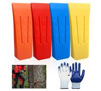 4 Pièces Coins D'Abattage D'Arbres pour Tronçonneuse, 6 Pouces Cales D'Abattage en Plastique ABS, cales pour tronçonneuses à tronçon, Cales Forestières, Coin Abattage pour Couper l'arbre