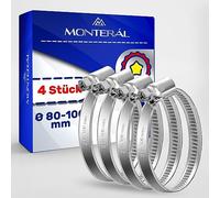 4 Pièces Collier de Serrage Métallique Ø 80-100 mm - Bague de Serrage pour Tuyau de Piscine Jardin Machine a Laver Conduite à Eau - MONTERAL