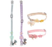 4 Pièces Collier Princesse pour Chat, Noeud Décoratif, Réglable