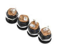 4 Pièces Connecteur à Trou Rond 6v pour Balance Électronique | Circuit de Stabilisation Intégré, Fils Cuivre Épais à Double Isolation, Boîtier PC Noir, la Cuisine et Entrepôt