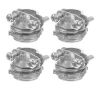 4 Pièces Connecteur de Câble de Conduit 1/2 Pouce, Alliage de Zinc | Filetage Double, Surface Hélicoïdale Anti-arrachement, pour Boîtes Électriques et Armoires Machines