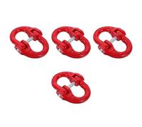 4 Pièces Connecteur de Chaîne de Sécurité 3,2 T en Acier Rouge | Attache Rapide, Fiabilité Élevée, Réassemblage Facile, Maillon de Liaison pour Chaînes de Levage