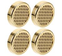 4 Pièces Conservateur D'humidité Rond Or ABS et Éponge | Compatible avec Tout Humidor de Bureau ou Cabinet, Préserve la Saveur, Design Compact Élégant