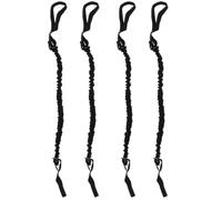 4 Pièces Corde Élastique pour Roue Abdominale, Résistance Latex | Housse Textile Intégrée, Double Anneau, Extensible Jusqu’à 2,4m, pour Poignées de Roue et Sangles de Cheville