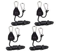4 Pièces Cordes à Cliquet, 150 Livres Mètres Corde Cliquet Corde à cliquet réglable 1/8 Pouces Rope Ratchet Robuste pour Lampe à Suspension Growth