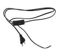 4 Pièces Cordon D’Alimentation de Remplacement pour Lampe avec | PVC Cuivre, Ligne 2×0,75, Distance Interrupteur-embout 90cm, Noir, pour Lampes et Appareils