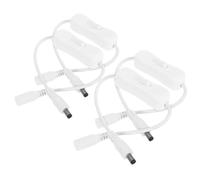 4 Pièces Cordon D’interrupteur Cc 2a Dc5.5 X 2.1mm | Cuivre et Pvc, Deux Conducteurs, Rallonge de Remplacement pour Bandes LED et Lampes de Sol, Blanc