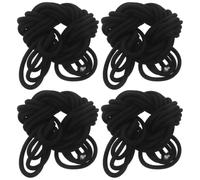 4 Pièces Cordon de Remplacement, Polyester Tressé Noir | Corde Tressée Serrée, Usage Terrasse et Bord de Piscine, pour Systèmes à Poulie et Manivelle