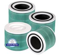 (4 pièces) Core 300 Filtre de rechange compatible avec les purificateurs d'air LEVOIT Core 300 et Core 300S, filtre H13 True Hepa, filtre 3 en 1, filtres à charbon actif, Comparé au Core 300-RF-TX