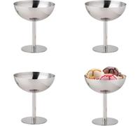 4 Pièces Coupe À Glace En Acier Inoxydable - 200ml Coupes À Dessert En Acier Inoxydable,Bol À Crème Glacée,Verre À Champagne En AcierInoxydable Pour Crème Glacée, Dessert, Fruits, Apéritif, Pudding