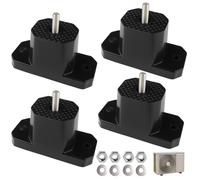 4 Pièces Coussin de Choc pour Climatisation M8, Pied Antichoc pour Climatiseur Extérieur avec Ecrous et Rondelles, Pieds Anti-Vibrations Support Anti-Dérapant en Caoutchouc, Silent Bloc Climatisation