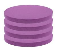 4 Pièces Coussin de Soutien Yoga Rond Tpe pour Genoux | Surface Texturée Antidérapante, Léger et Portable, Stable et Résistant à L'usure, Couleur Pourpre