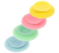 4 Pièces Coussinet à Ventouses en Silicone, Double Face | Réduit les Glissements Renversements, pour Tables en Plastique et Plans de Travail, Couleur Assortie