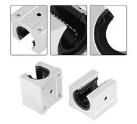 4 Pièces Coussinet Linéaire SBR20UU, Bloc Alliage Aluminium pour | Palier lisse à recirculation de billes, roulement silencieux pour tige 20mm, support axe rail linéaire coulissant