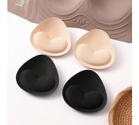 4 pièces Coussinets de soutien-gorge en éponge épaisse en latex, permettent de donner l'illusion d'une poitrine plus généreuse, peuvent être placés à l'intérieur de la doublure du soutien-gorge Taille